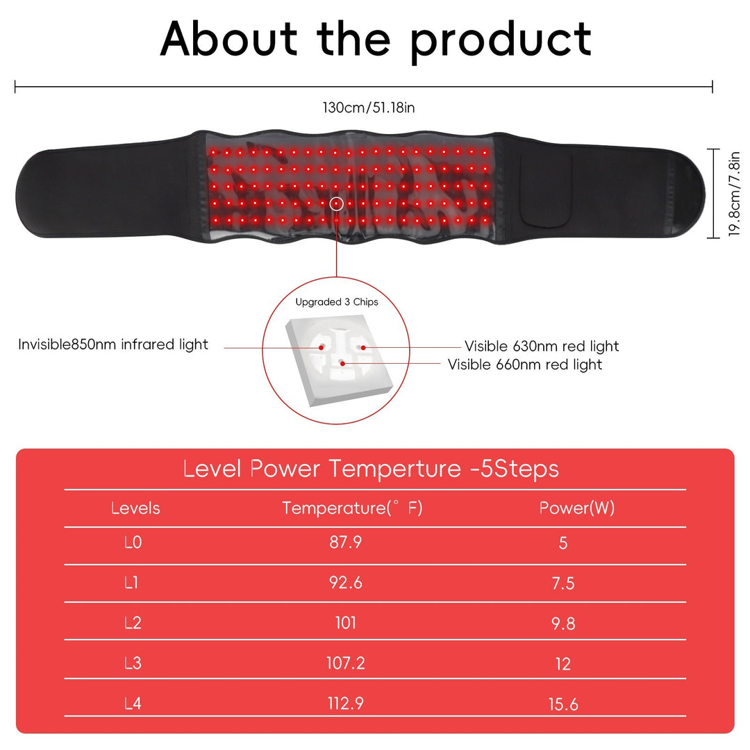 Portable Wearable Red Light Massage Belt