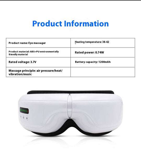 Intelligent Eyes Massage Devices Hot Gas Dynamic Eye Protection Instrument