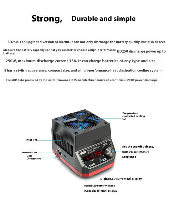 SKYRC Sky Innovation BD250 Discharger High Power 250W